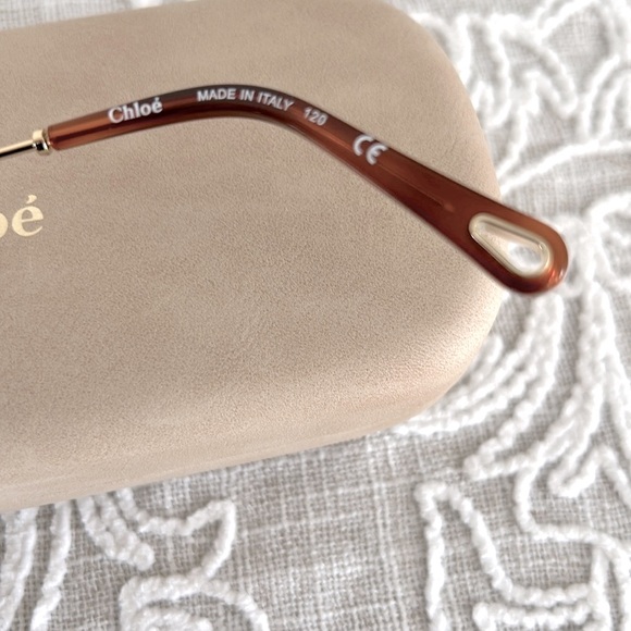 Chloe Authentic NWOT CE169S Sunglasses with Multicolor Accents,Tan Case & COA - Picture 7 of 11